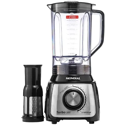 Liquidificador Mondial 1200 Bi Turbo Watts 3 Litros 12 Velocidades Pulsar