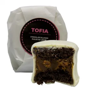 Alfajor Tofia Artesanal Blanco Dulce De Leche
