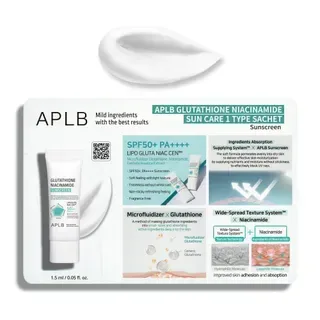 Aplb Protector Solar Facial Glutathione Niacinamide Sun Care 1 Types Sachet Ml