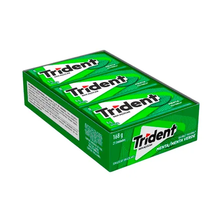 Chicle Trident Sin Azucar Menta 21 168 Gr