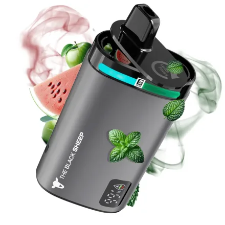 THE BLACK SHEEP VAPER DESECHABLE MENTHOL WATERMELON GREEN APPLE 20000PUFFS