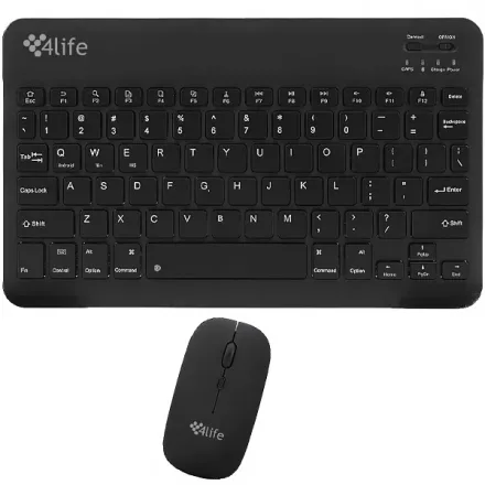 4LIFE KIT TECLADO+MOUSE WIRELESS FL030BK BLACK