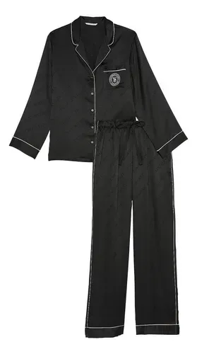 VICTORIA'S SECRET PIJAMA PANTALON NEGRO/ROSA #36014632 (T) L