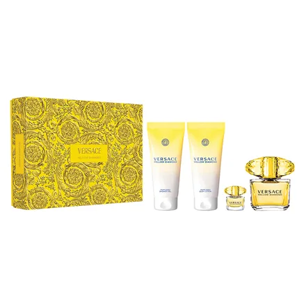 Versace Yellow Diamond Eau Toilette Plus Body Lotion Shower Gel 5ml 90ml