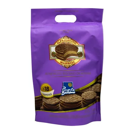 Mini Alfajor Punta Ballena Recheio Mousse Chocolate Cobertura Ao Leite Pacote 360g