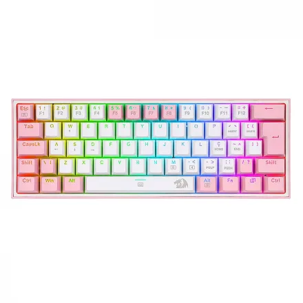 Teclado Gamer Redragon Fizz Rainbow K617 Rgb Wp Switch Layout 60