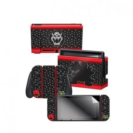 Adesivo Nintendo Switch Super Mario Bowser Silhouette 3 Adesivos