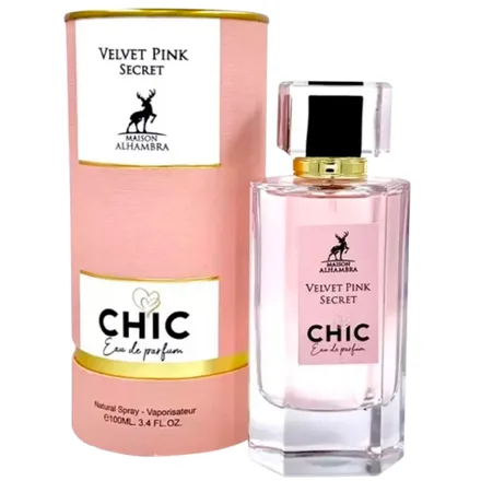 Perfume Maison Alhambra Chic Velvet Pink Secret Eau Parfum Feminino 100ml