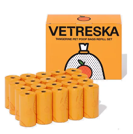 Vetreska Bolsa Excremento Mascota Tangerine 20 Rol