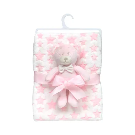 Manta Con Osito Rosa Buba 18064