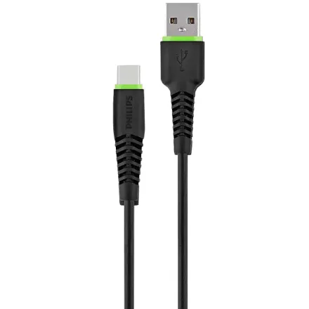 Cabo USB-C Philips DLC1530C 1.2 Metros - Preto Verde