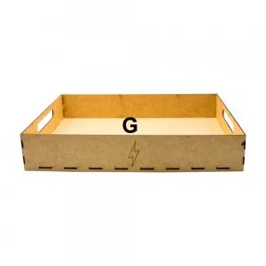 Caja De Mdf Para Montar Cesta Tamaño G 40X30X8 Cm