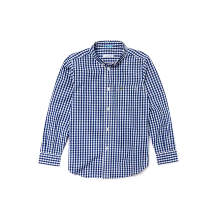 Camisa Lacoste Infantil Masculino Fyl 04A Xadrez