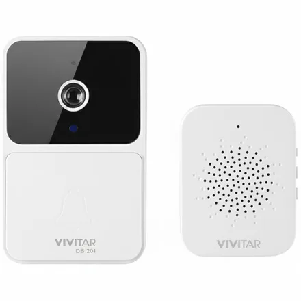 Timbre Inalámbrico Vivitar DB201 con Cámara Wi-Fi - Blanco
