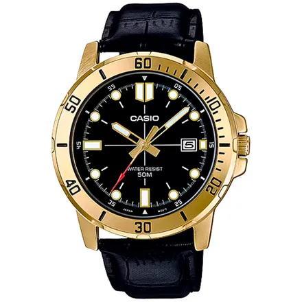 Relógio Masculino Casio MTP-VD01GL-1EVUD – Preto/Ouro