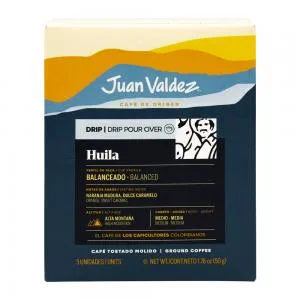 CAFÉ JUAN VALDEZ DRIP HUILA BALANCEADO 5X10G