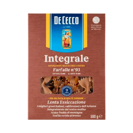 Pasta Cecco Integrale Farfalle 500 Gr