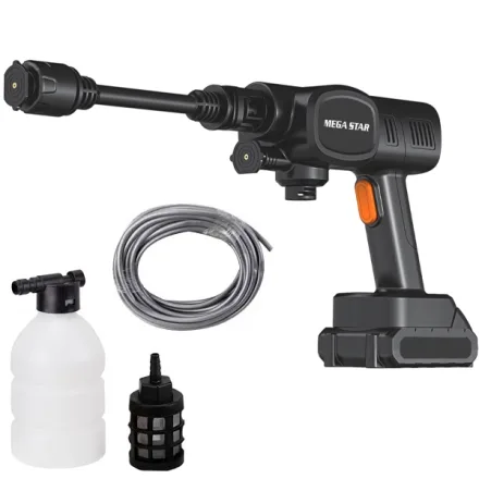 Hidrolavadora Portátil MegStar LA002 Recarregável - Preta