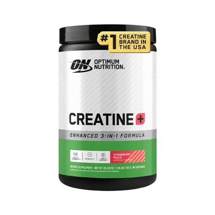 Suplemento Optimum Nutrition Creatine Plus Enhanced 3 In 1 Strawberry Peach 720 Gr