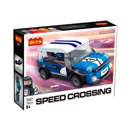 Juguete Construccion Cogo Speed Crossing Cool Racing 3427 182 Piezas