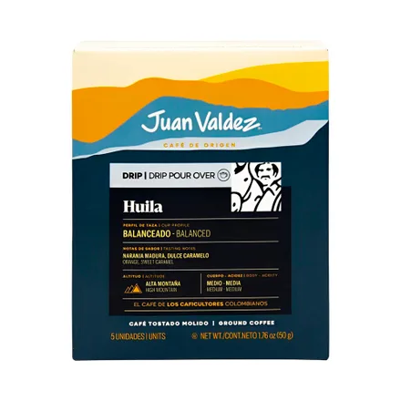 Cafe Juan Valdez Drip Huila 5 50 Gr