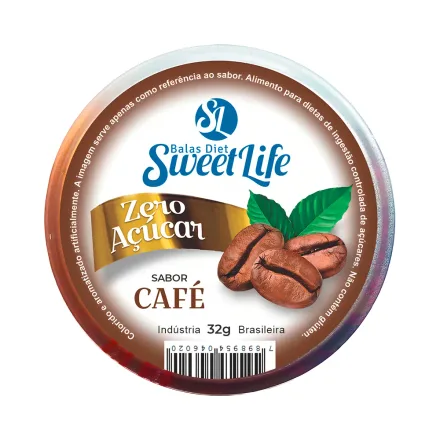 Caramelos Sweet Life Sabor Cafe Zero Azucar 32g