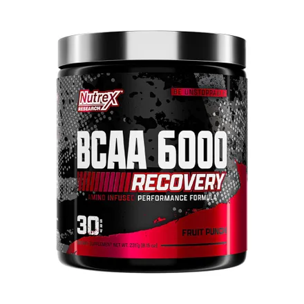 Suplemento Nutrex Bcaa 6000 Recovery Fruit Punch 231 Gr