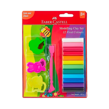 Kit De Plastilina Faber Castell Modelling Clay Set Vivid Colours 120894