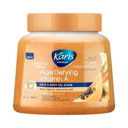 Exfoliante Corporal Facial Karis Naturals Age Defying Vitamin Zanahoria Papaya 500ml