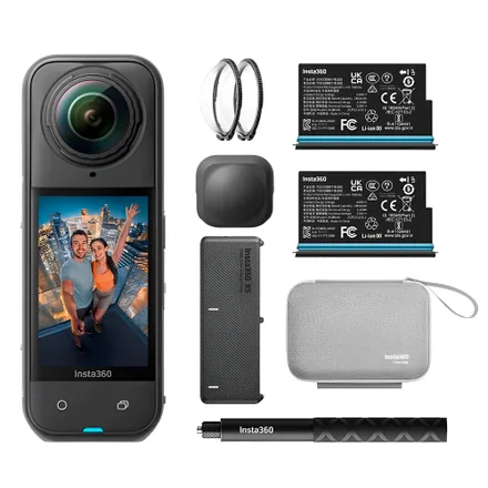 Camara Action X5 Cinsaaha X504 8K 360 Essentials Bundle