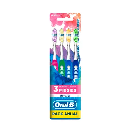 Cepillo Dental Oral Pack Indicator Color 4 Piezas