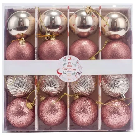 Adorno Navideno Caja Esferas L8 662 16 Piezas