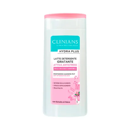 LEITE DE LIMPEZA HIDRATANTE CLINIANS HYDRA PLUS ATTIVA ANTISTRESS