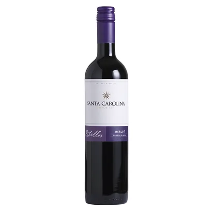 Vino Chileno Tinto Santa Carolina Valle Del Rapel Merlot 750ml