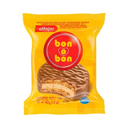 Alfajor Arcor Bon Chocolate Con Leche 40g