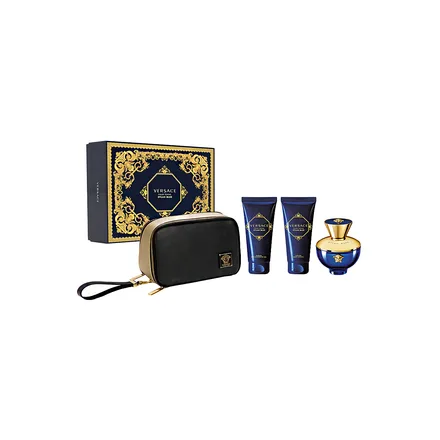 Versace Dylan Blue Femenino Eau Parfum Plus Body Lotion Shower Gel Necesser 100ml