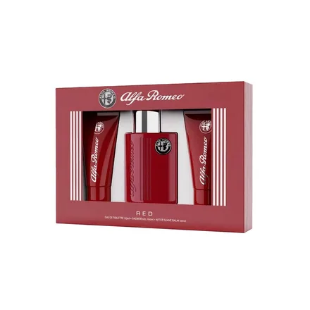 Alfa Romeo Red Eau Toilette Plus Shower Gel After Shave Balm 125ml