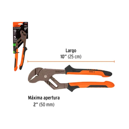 Alicate De Bomba Aislado Truper 13068 1000 V 25 Cm