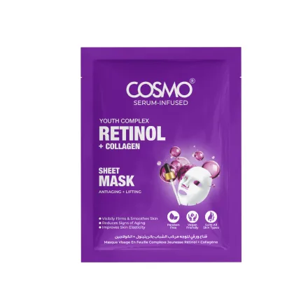 Cosmo Mascarilla Facial Youth Complex Retinol Collagen 20g