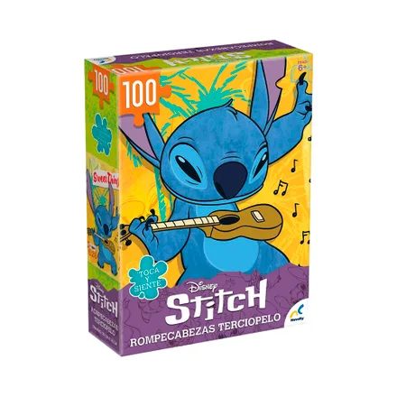 Rompecabezas Terciopelo Disney Stitch Jca 3096 100 Piezas