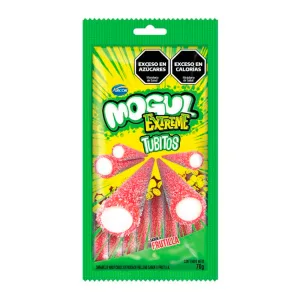 Bala Gelatina Arcor Mogul Canudinho Acido Extremo Morango 70g
