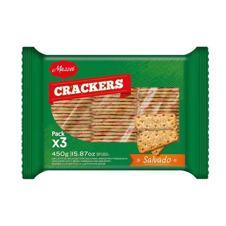 Galletitas Mazzei Crackers Salvado 450g