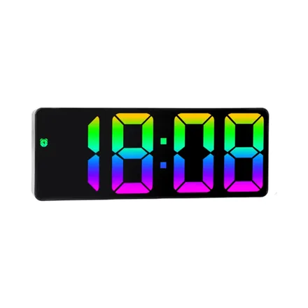 Reloj Digital De Mesa Satellite Ac T6891 Led Negro Colorido