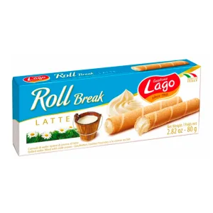 Canudinho Wafer Crocante Gastone Lago Leite 80g