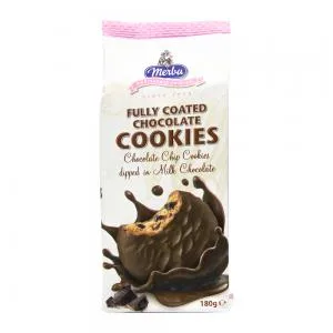 Biscoito Cookies Merba Coberto Chocolate Ao Leite 180g