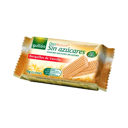Galletita Wafer Gullon Sugar Free Barquillos Vainilla 70 Gr