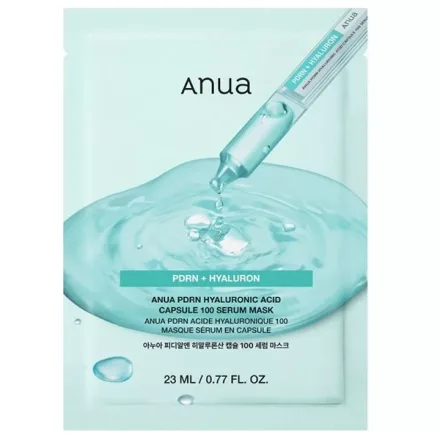 Mascara Facial Anua Pdrn Hyaluronic Acid Capsule 100 Serum Mask 1