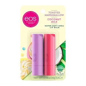 PROTETOR LABIAL EOS STICK MARSHMALLOW COCONUT COM DOS UNIDADES