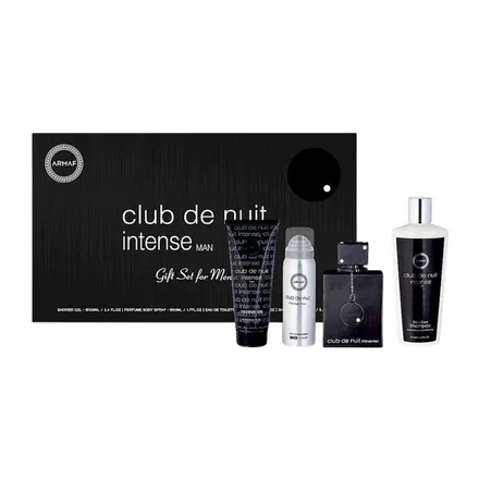 Armaf Club Nuit Intense Eau Toilette Plus Shower Gel Body Lotion Shampoo 105ml