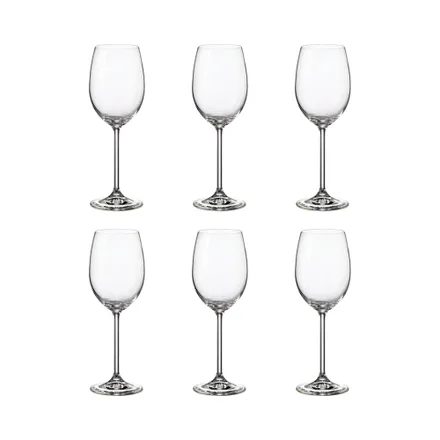 Set Copas Vino Bohemia Natalia Maxima 6 Piezas 350ml